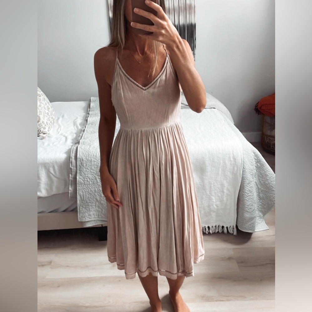 Molly Green Blush Pink Flowy Dress